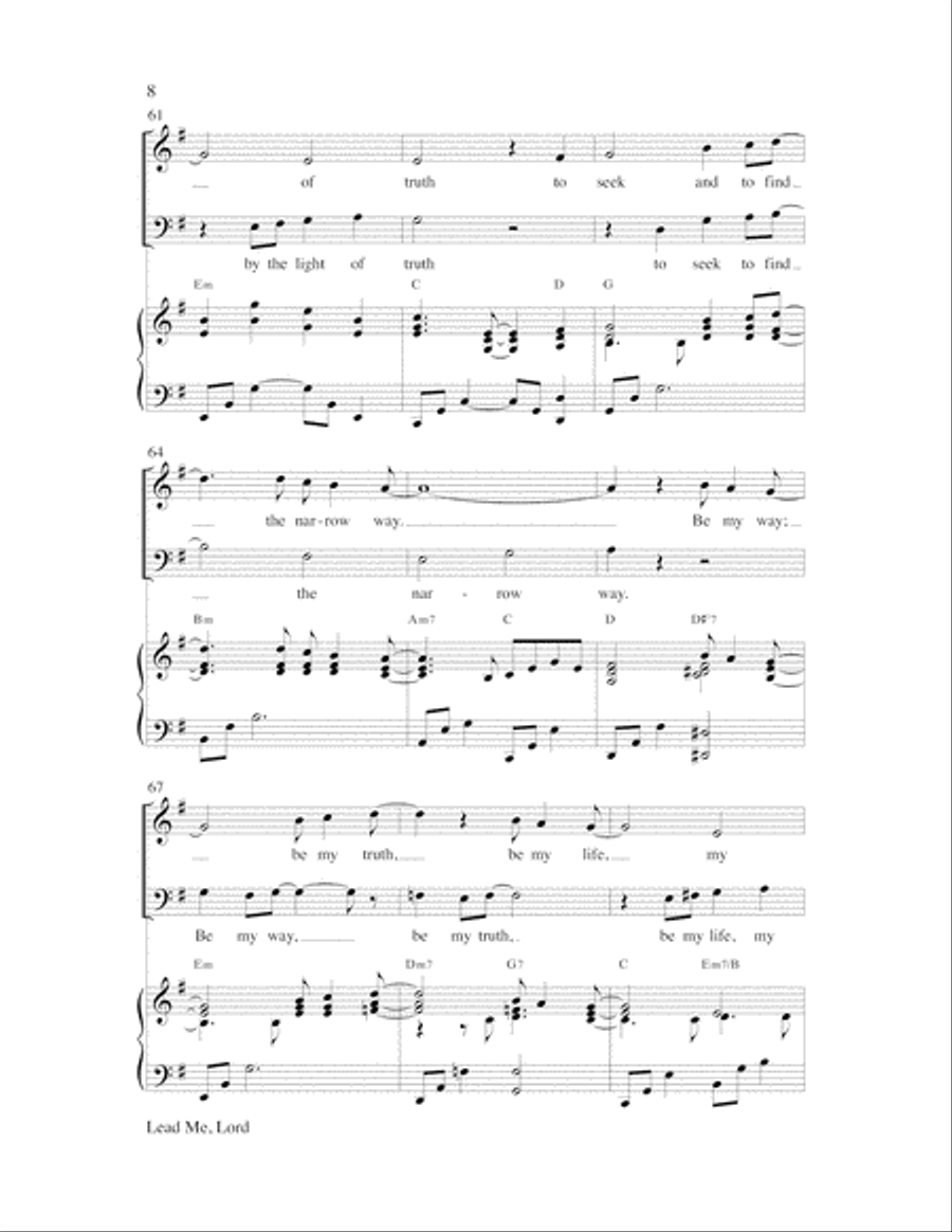 Lead Me, Lord Choir scores gallery preview page 8
