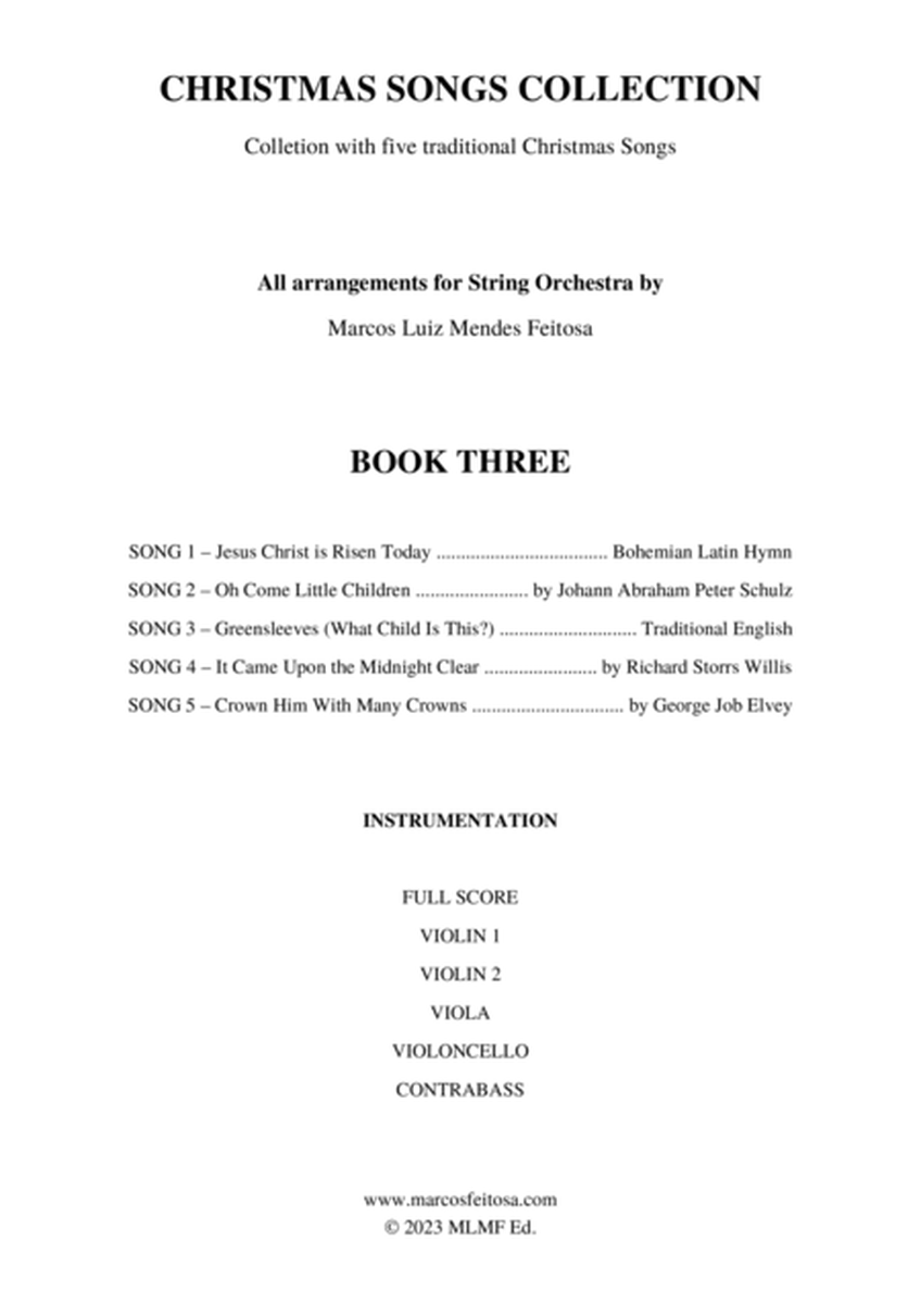 Christmas Song Collection (for String Orchestra) - BOOK THREE image number null