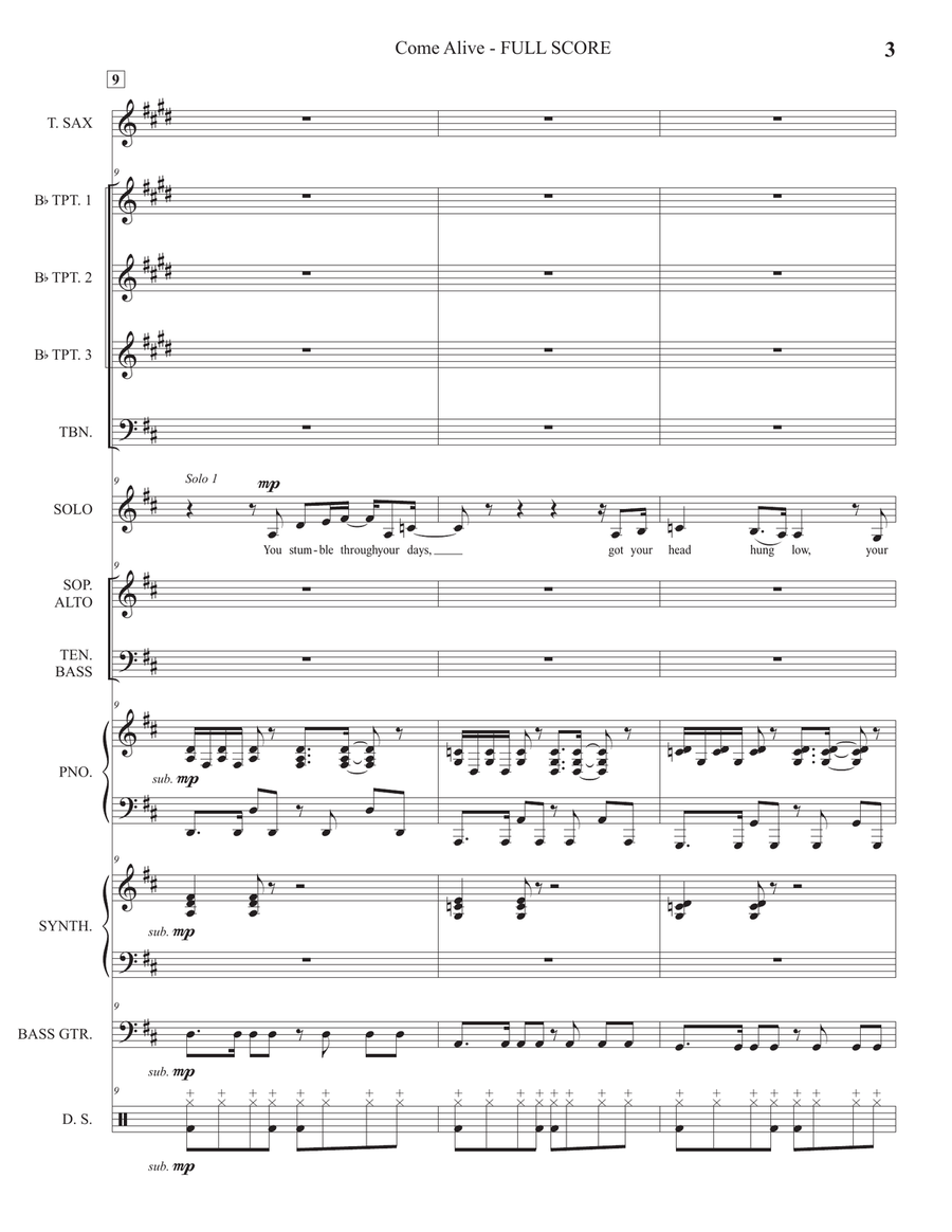Come Alive Large Ensemble scores gallery preview page 6