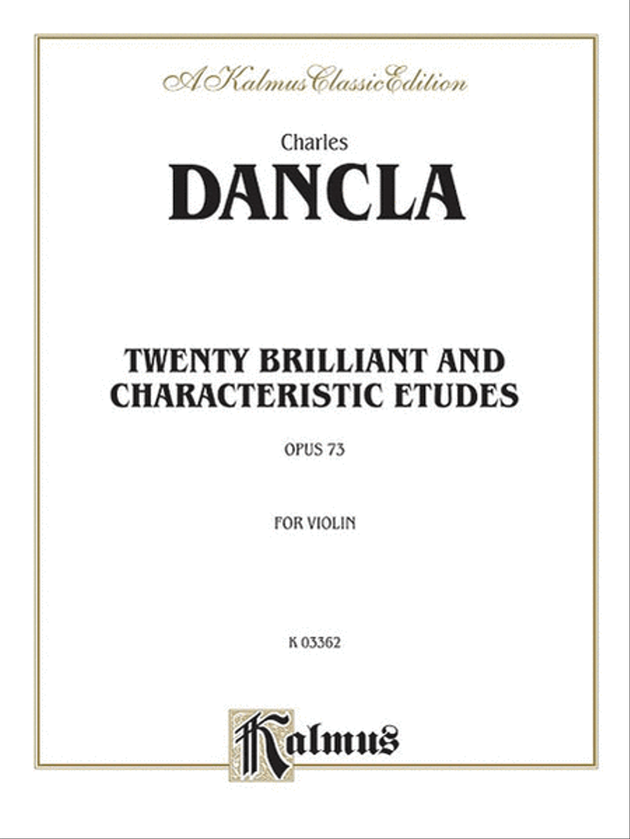 Twenty Brilliant and Characteristic Etudes, Op. 73 Violin Solo scores gallery preview page 1