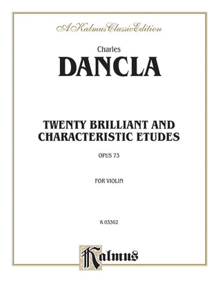 Book cover for Twenty Brilliant and Characteristic Etudes, Op. 73