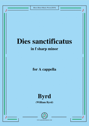 Book cover for Byrd-Dies sanctificatus,in f sharp minor,for A cappella