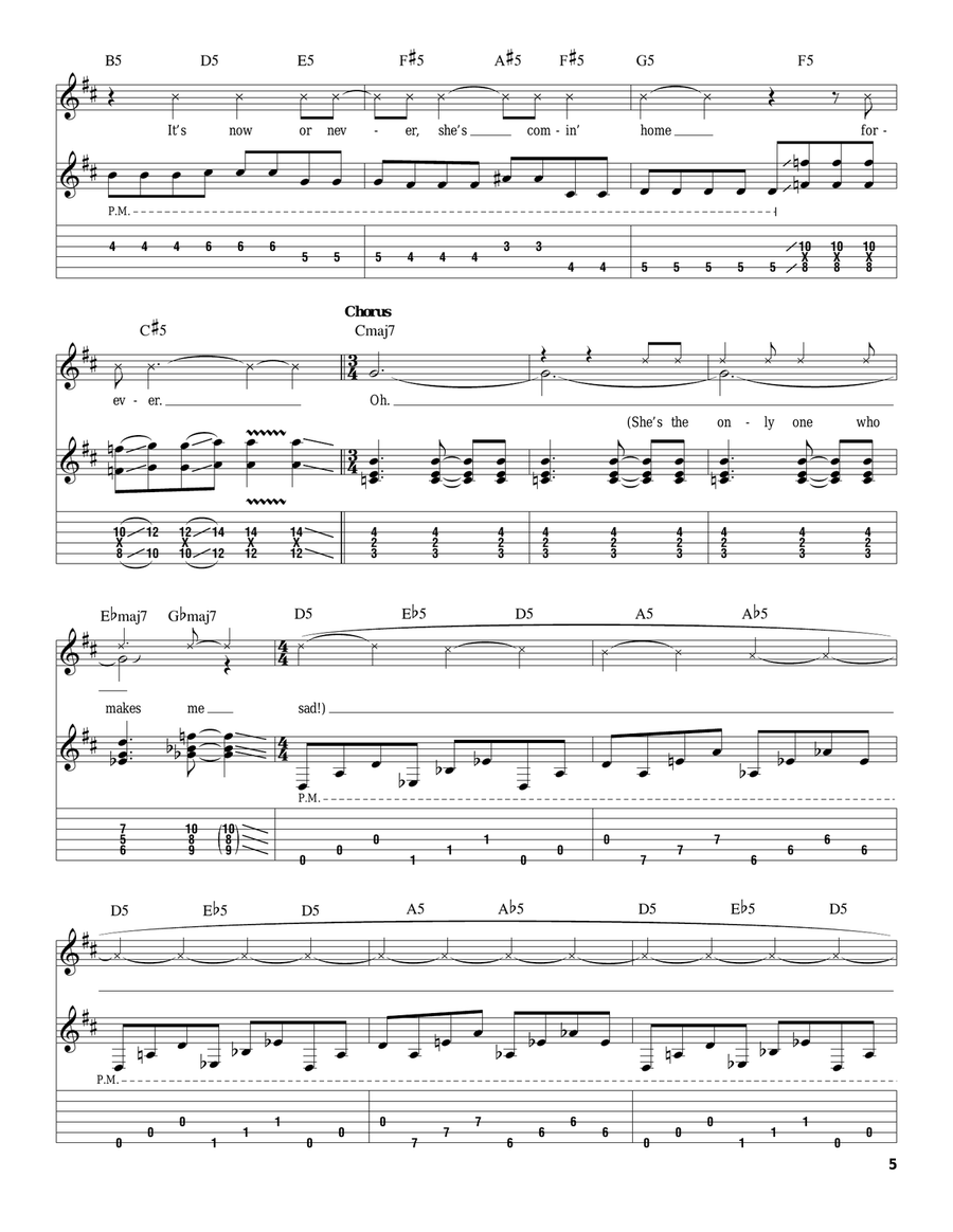 Vermilion Electric Guitar scores gallery preview page 5