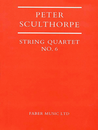 Book cover for String Quartet No. 6 - Score
