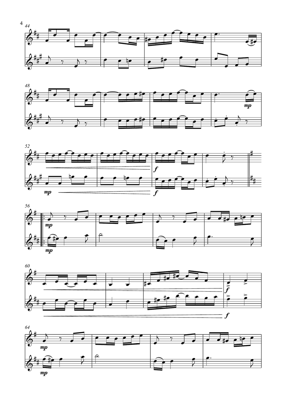 The Entertainer. Duet for Trumpet and Alto Saxophone Alto Saxophone scores gallery preview page 4