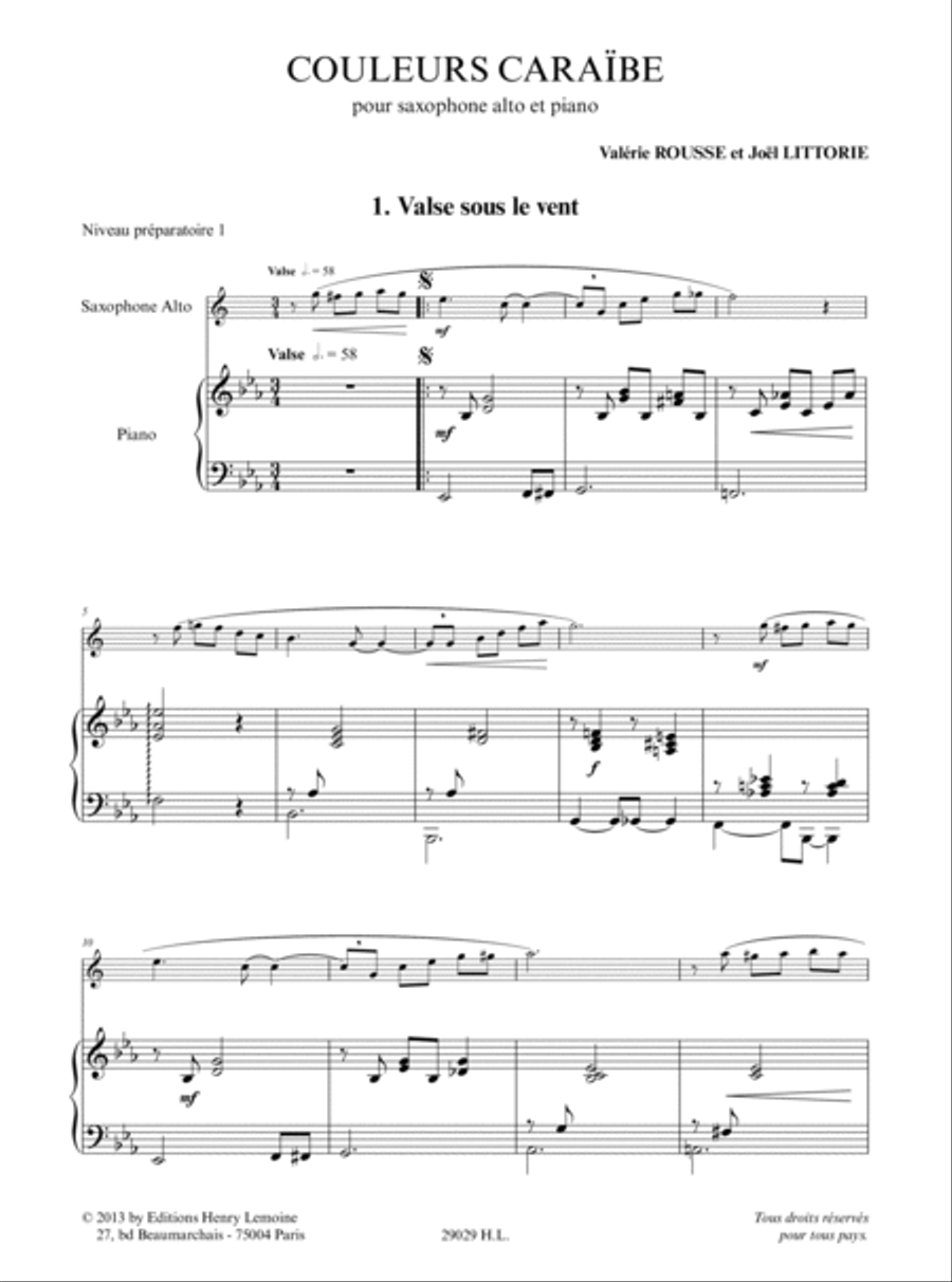 Couleurs Caraibe Alto Saxophone scores gallery preview page 2