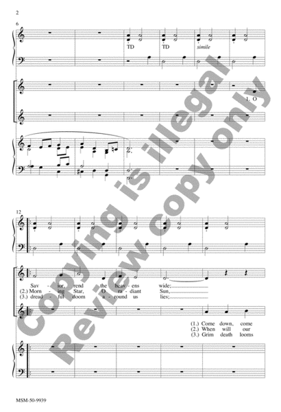 O Savior, Rend the Heavens Wide (Choral Score) image number null