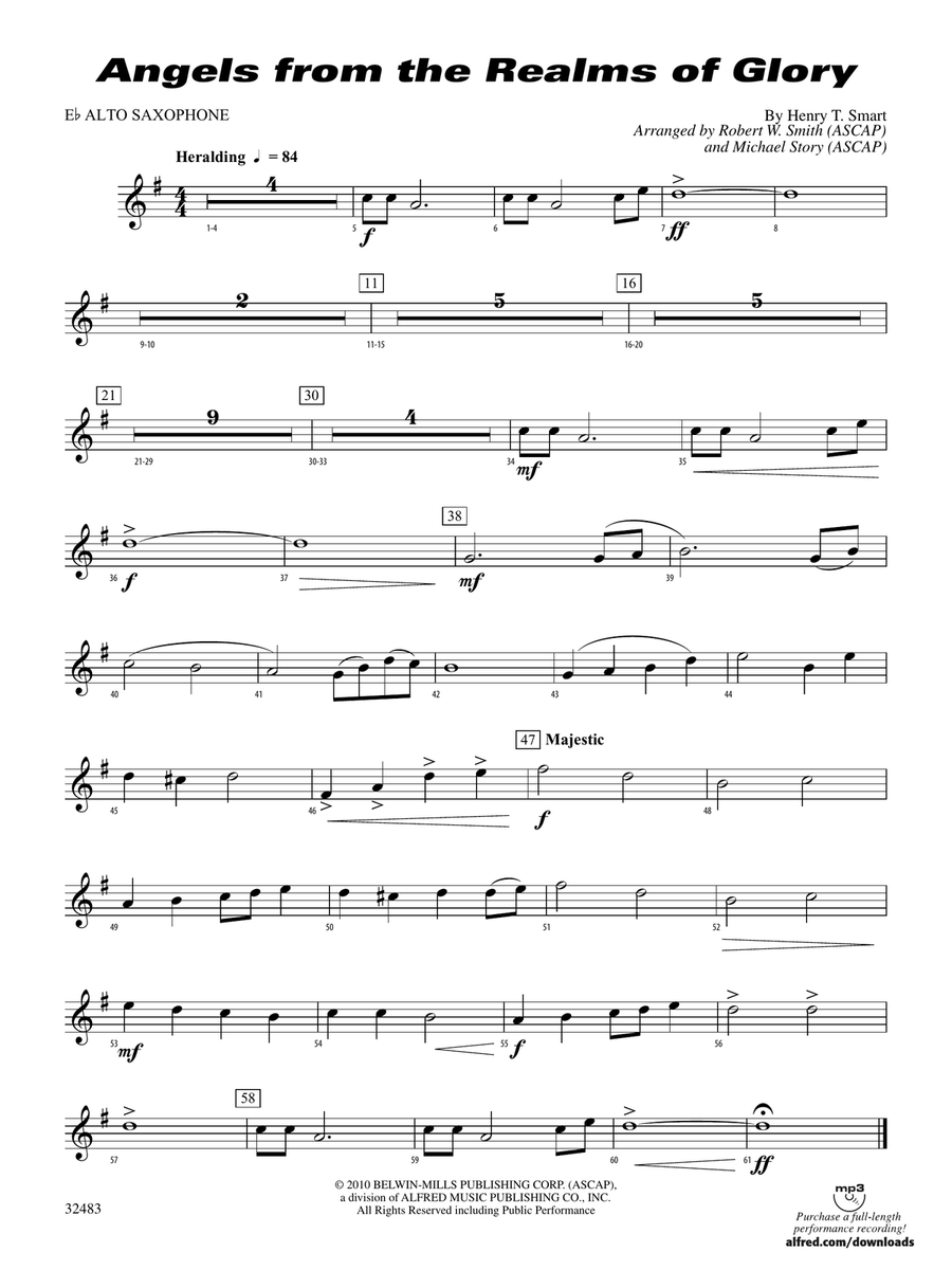 Angels from the Realms of Glory: E-flat Alto Saxophone