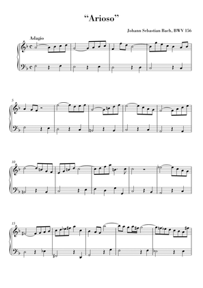 Bach - Arioso BWV 156 for Piano (easy)