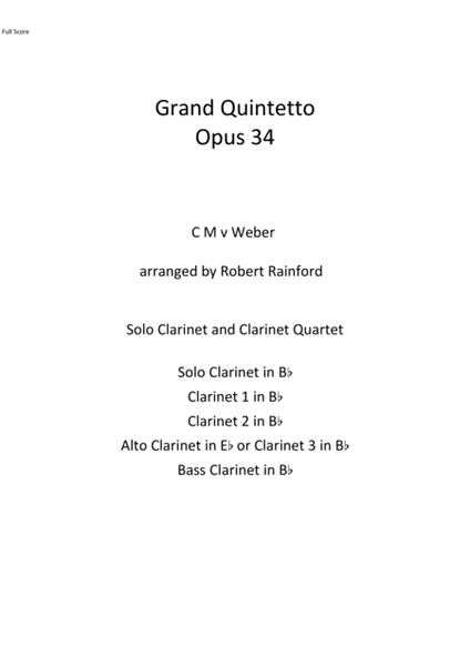 Grand Quintetto Opus 34