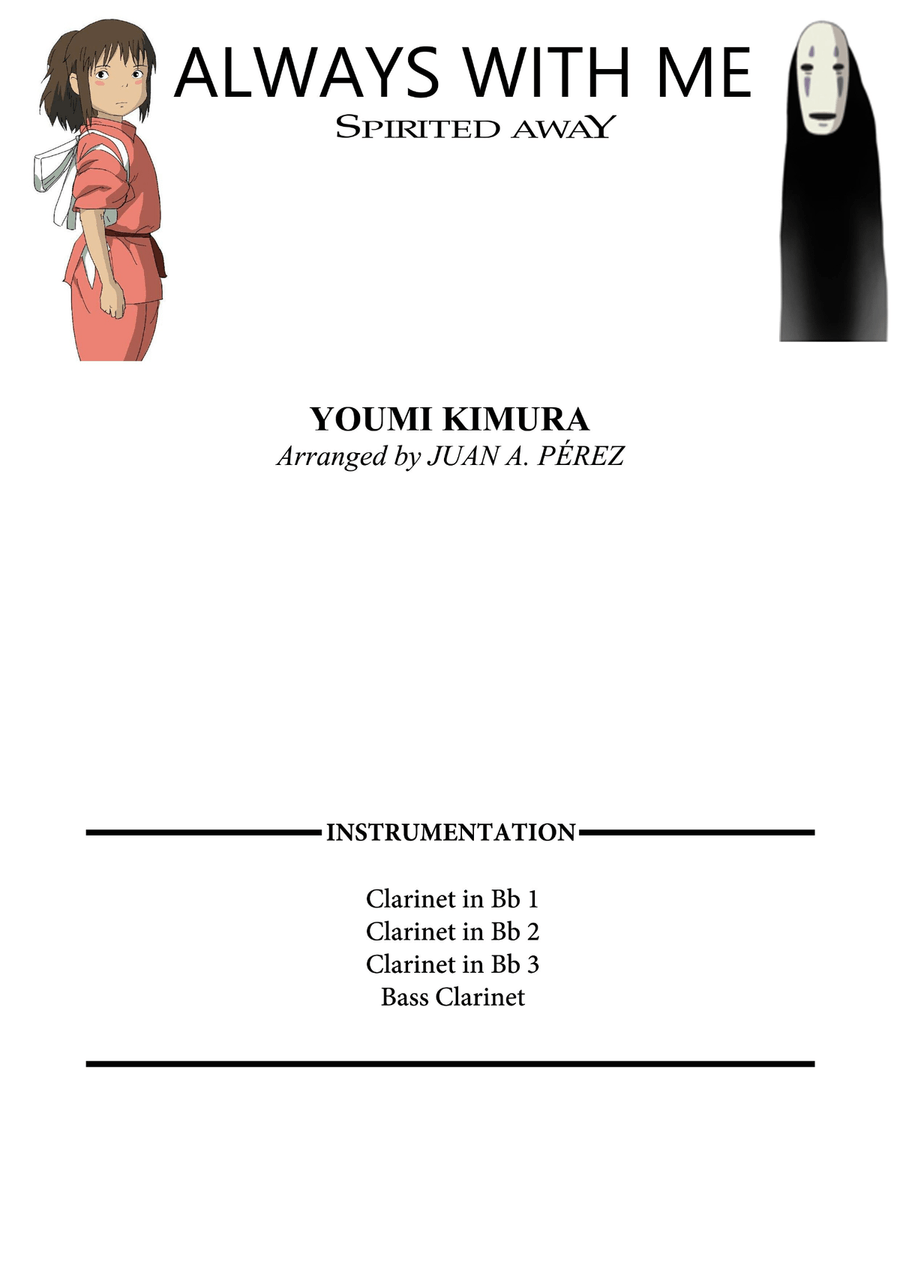Itsumo Nandodemo (always With Me) Clarinet Quartet scores gallery preview page 1