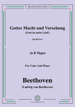 Beethoven-Gottes Macht und Vorsehung,Op.48 No.5,in B Major,for Voice and Piano