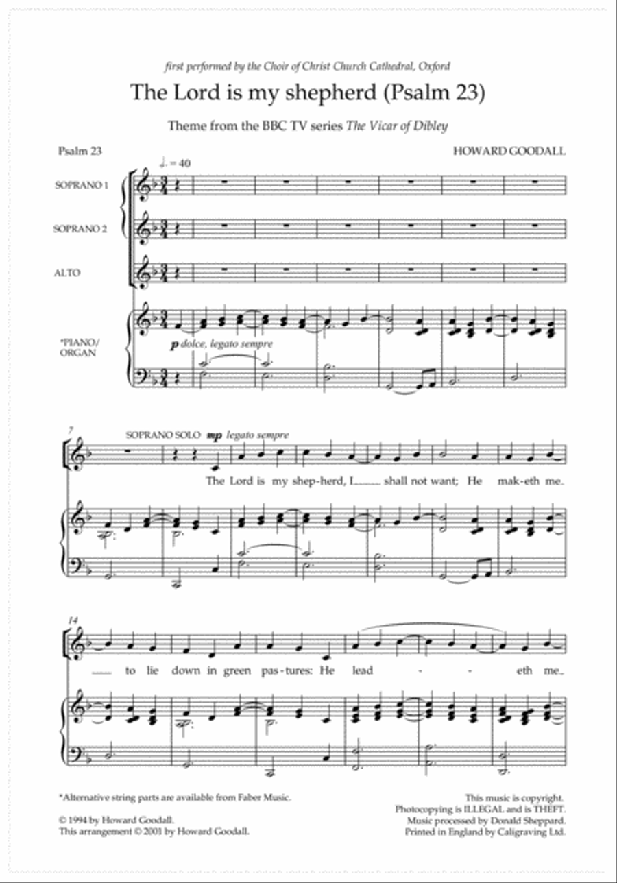 The Lord Is My Shepherd (Psalm 23) Women's Choir scores gallery preview page 2