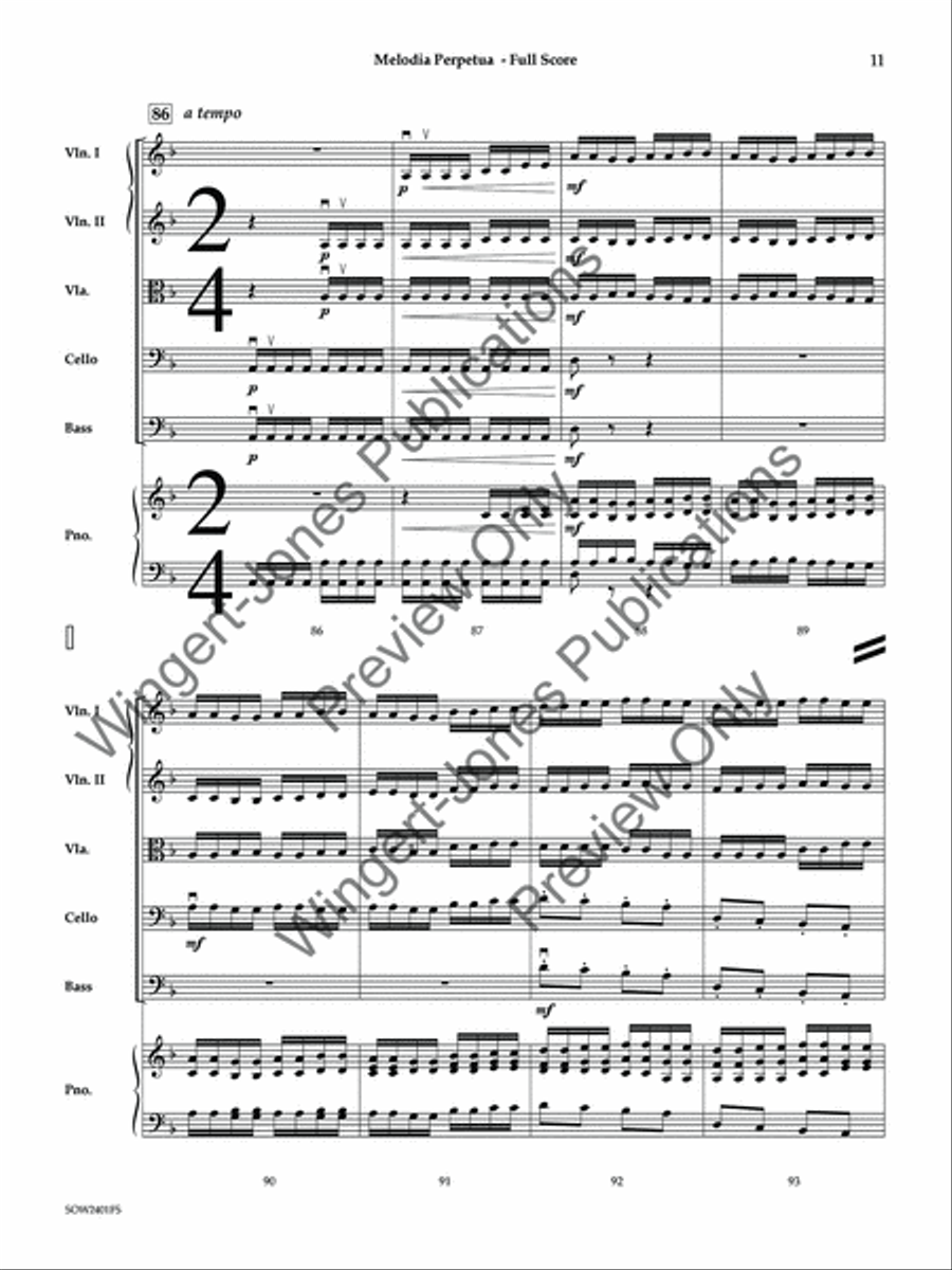 Melodia Perpetua Melodia Perpetua String Orchestra scores gallery preview page 12