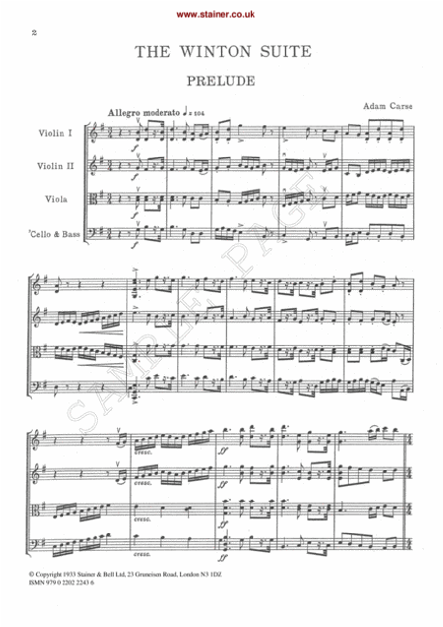 The Winton Suite. Score The Winton Suite. Score String Orchestra scores gallery preview page 2