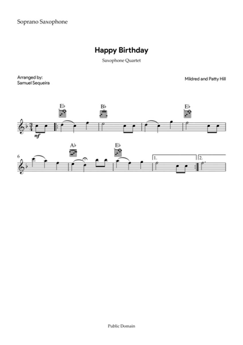 Happy Birthday - Saxophone Quartet image number null