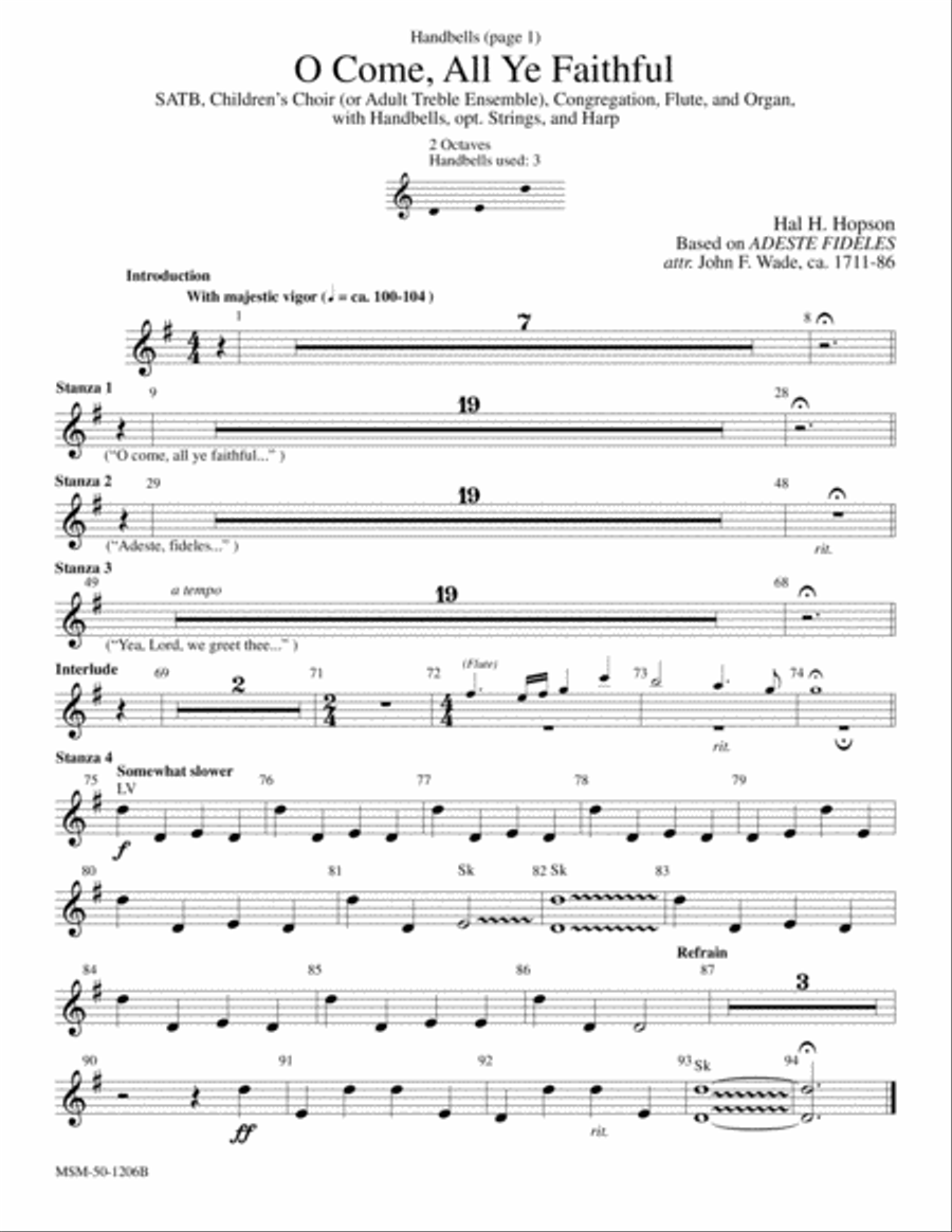 O Come, All Ye Faithful Choir scores gallery preview page 4