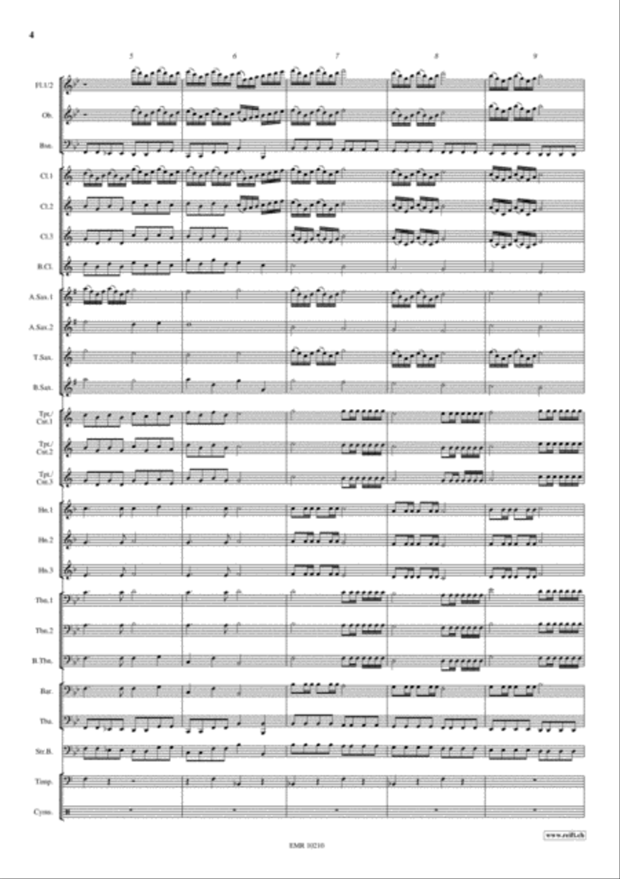 Entry Of The Queen Of Sheba Concert Band scores gallery preview page 5