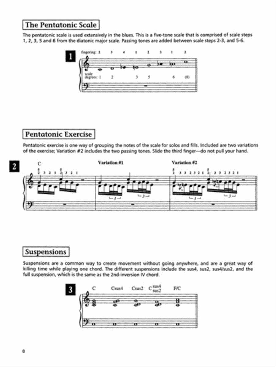 Blues Riffs for Piano Piano Method scores gallery preview page 5