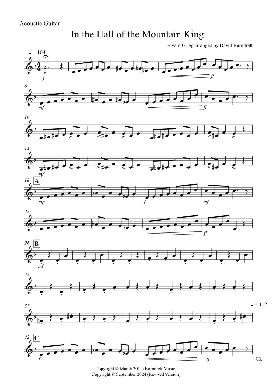In the Hall of the Mountain King for Guitar and Cello Duet String Duet scores gallery preview page 6