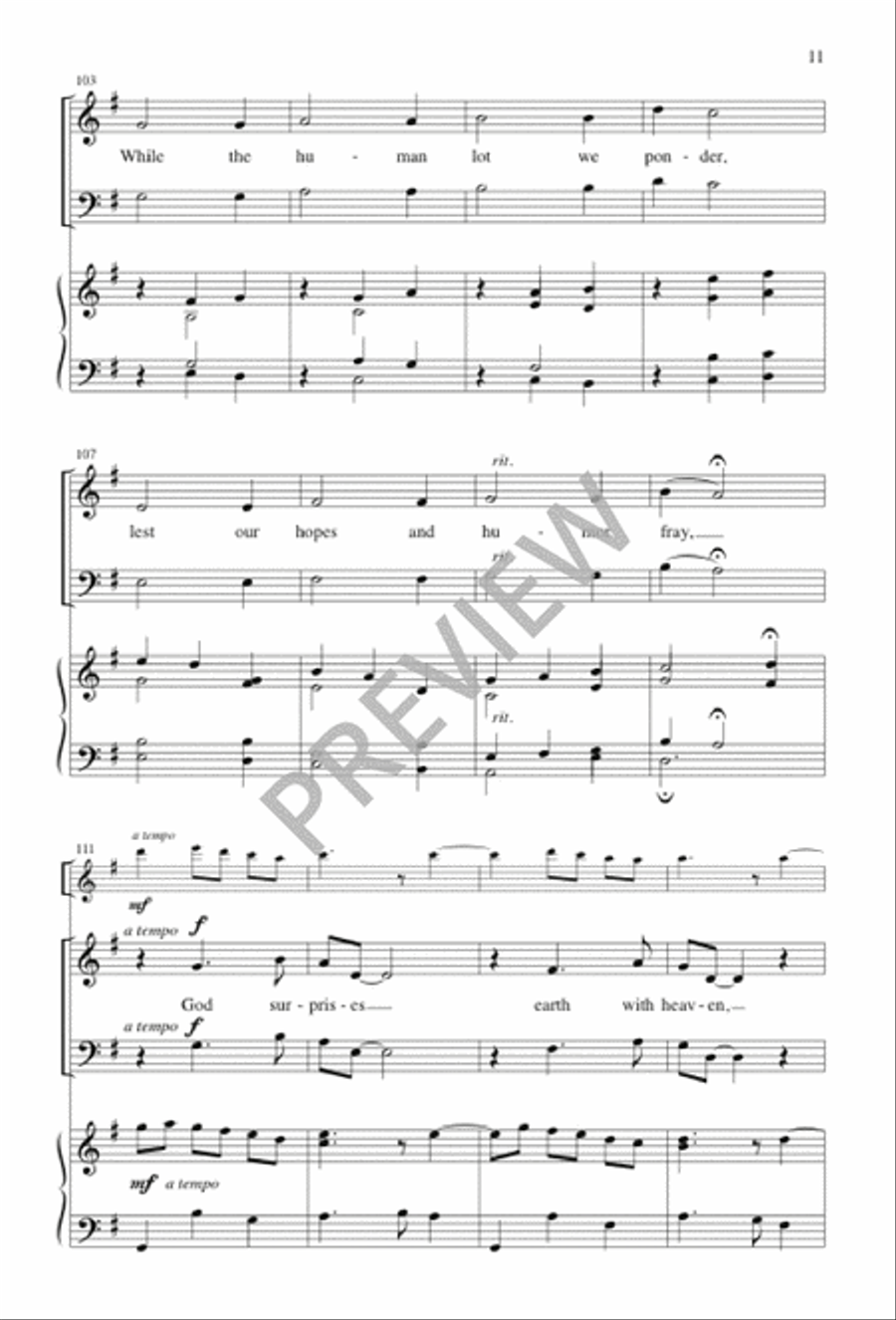 Who Would Think That What Was Needed 4-Part scores gallery preview page 11