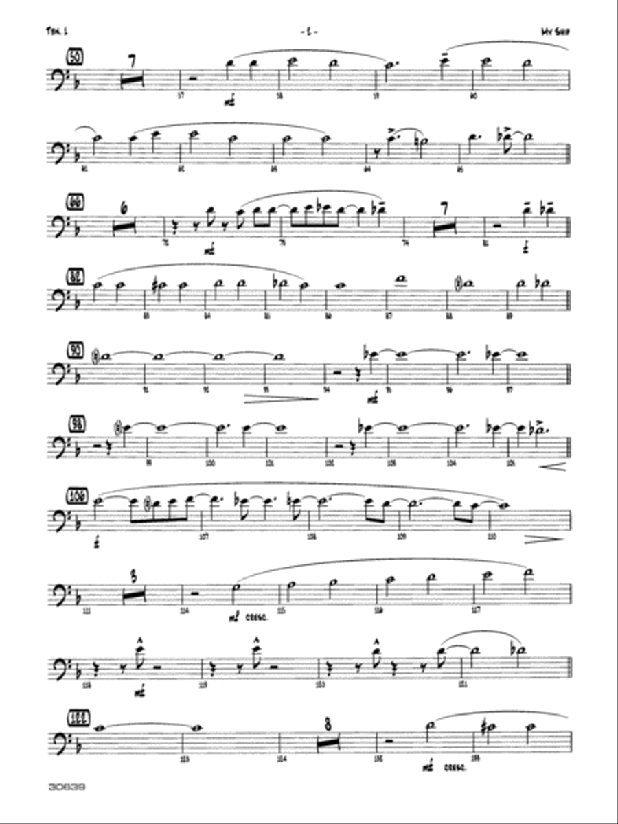 My Ship: 1st Trombone Jazz Ensemble scores gallery preview page 2