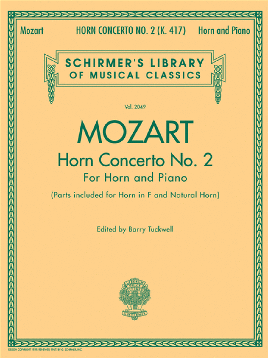 Concerto No. 2, K. 417 Horn scores gallery preview page 1