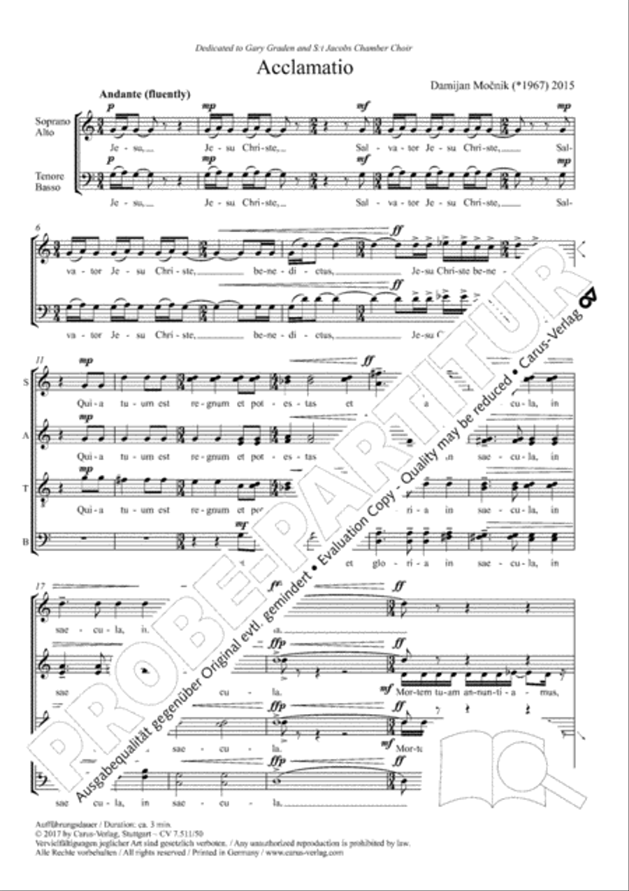 Acclamatio SSAATTBB scores gallery preview page 2