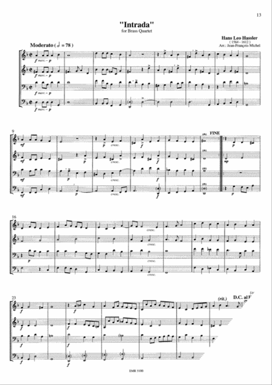 8 Quartets 8 Quartets Brass Ensemble scores gallery preview page 16