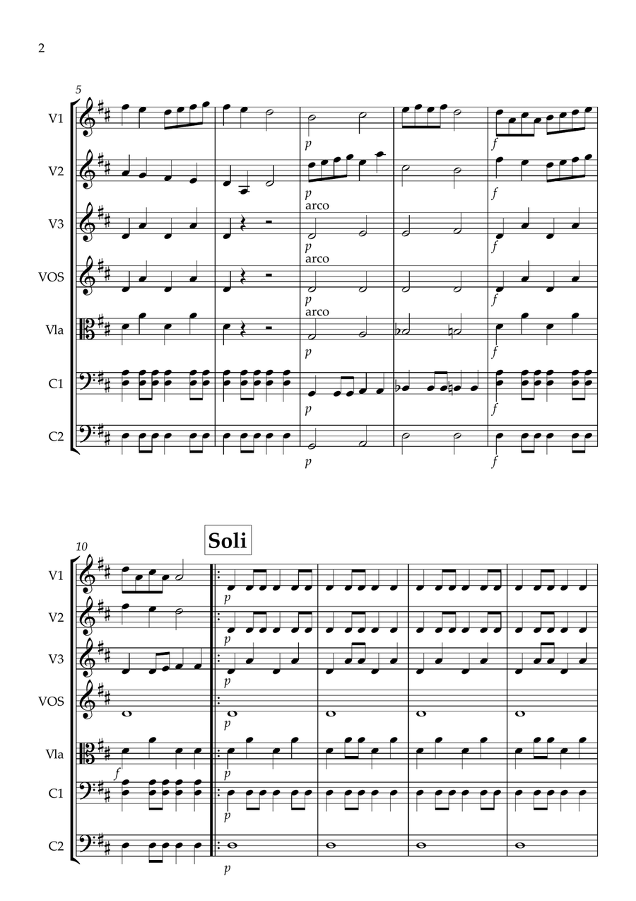 Medieval March Chamber Orchestra scores gallery preview page 2