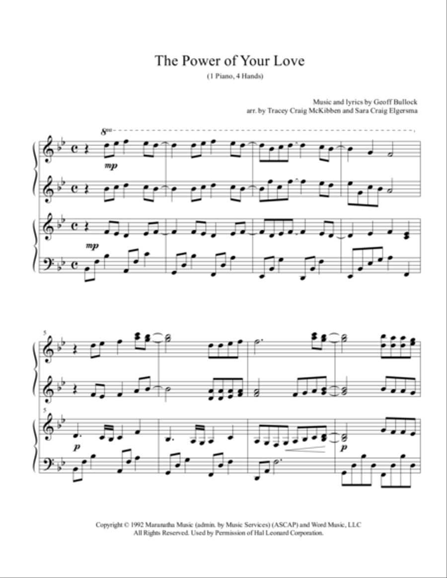 The Power Of Your Love The Power Of Your Love Piano scores gallery preview page 2