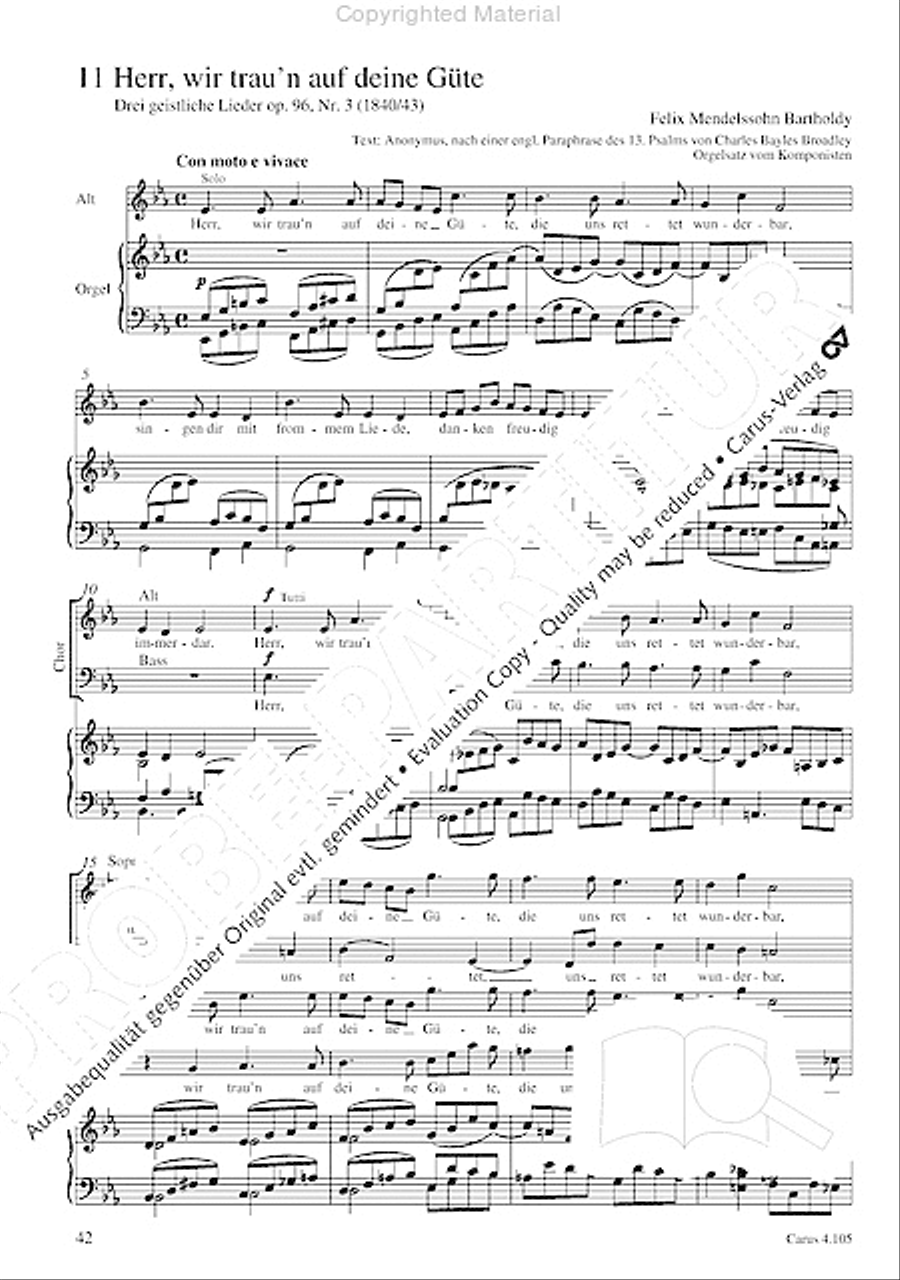 Choral collection Mendelssohn - editionchor Choir scores gallery preview page 43