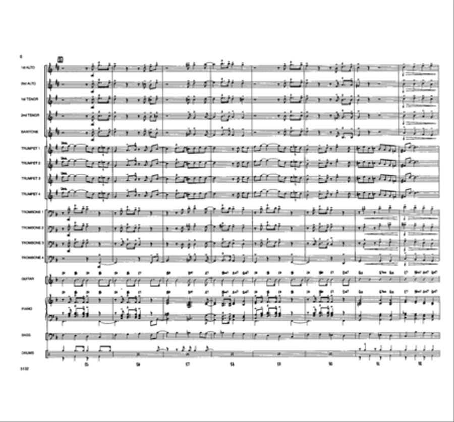 A Shuffle for Uncle Guido Jazz Ensemble scores gallery preview page 5