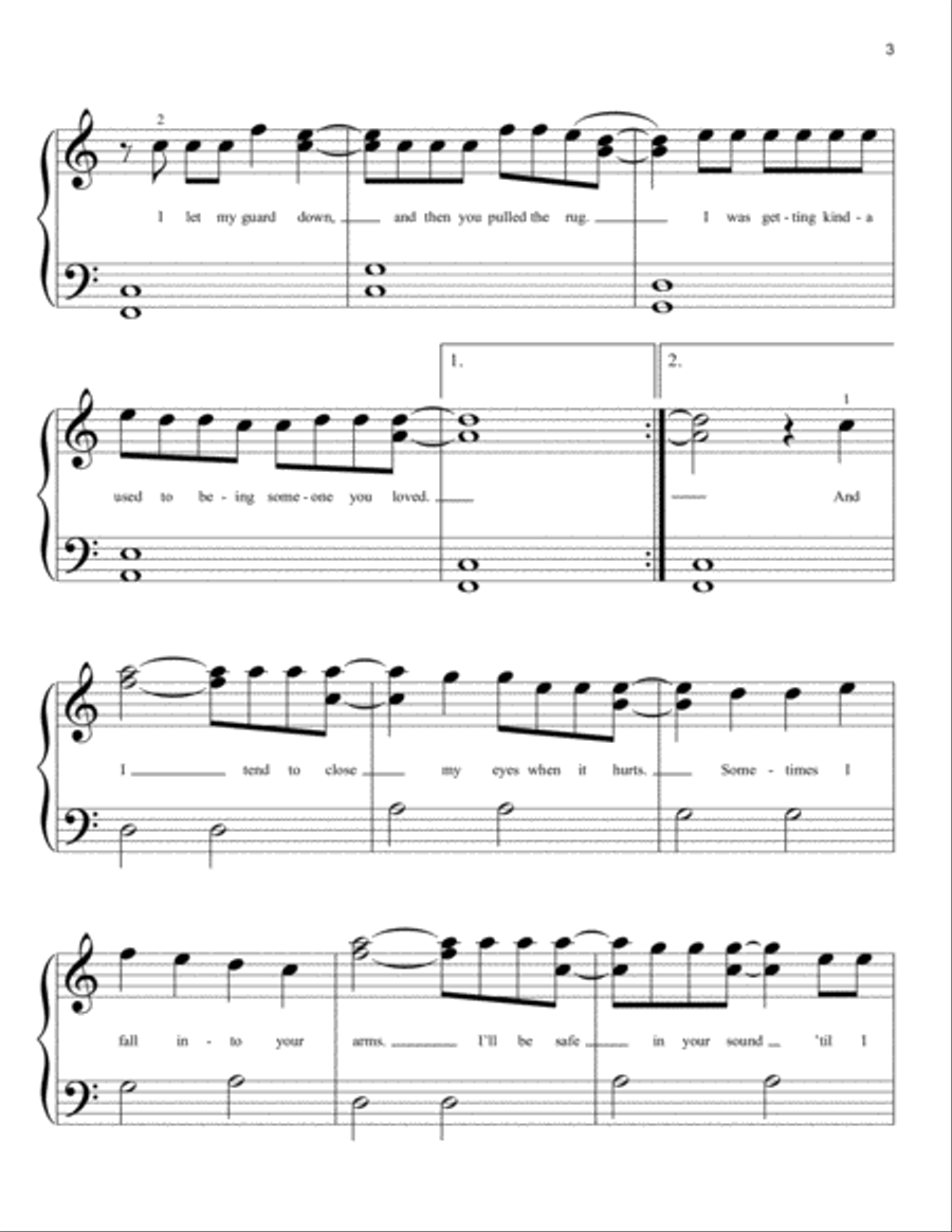 Someone You Loved Easy Piano scores gallery preview page 3