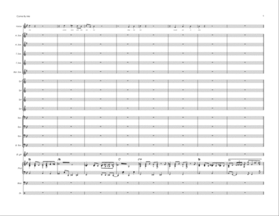 Come By Me Come By Me Jazz Ensemble scores gallery preview page 5