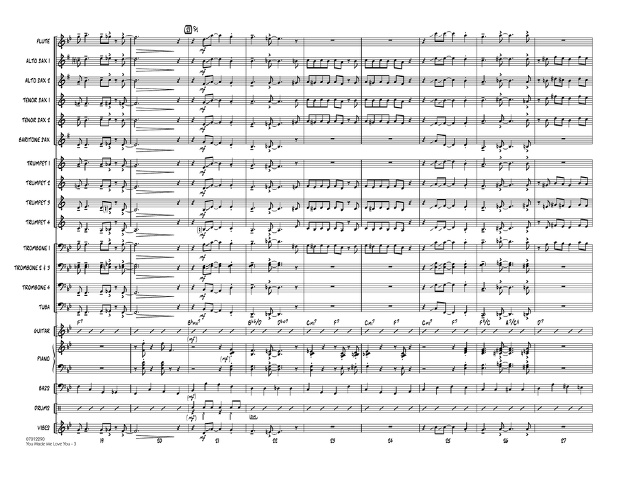 You Made Me Love You (I Didn't Want to Do It) - Conductor Score (Full Score) Jazz Ensemble scores gallery preview page 3