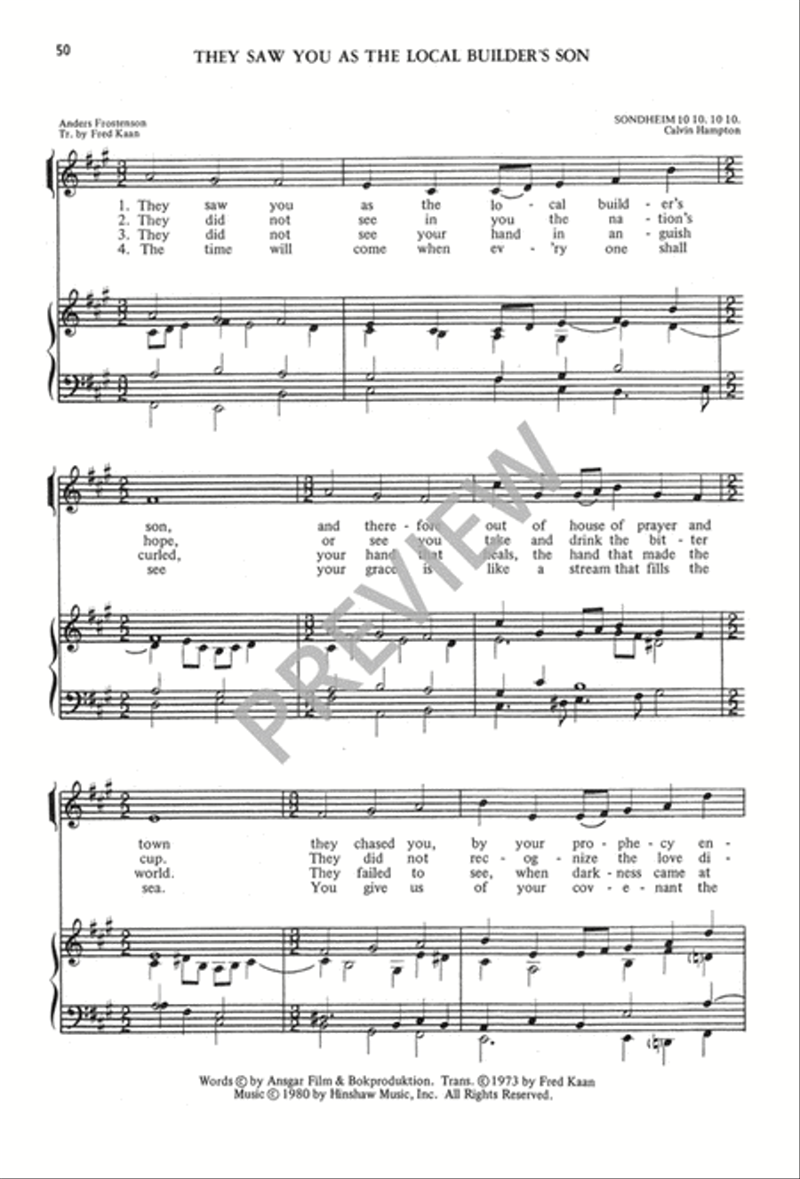 The Calvin Hampton Hymnary 4-Part scores gallery preview page 54