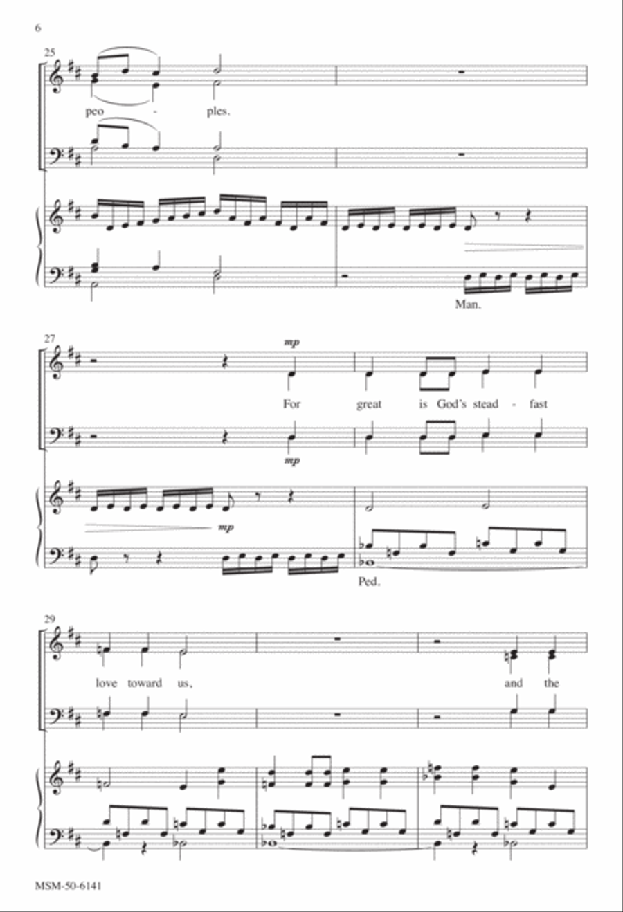 Praise the Lord, All You Nations 4-Part scores gallery preview page 5