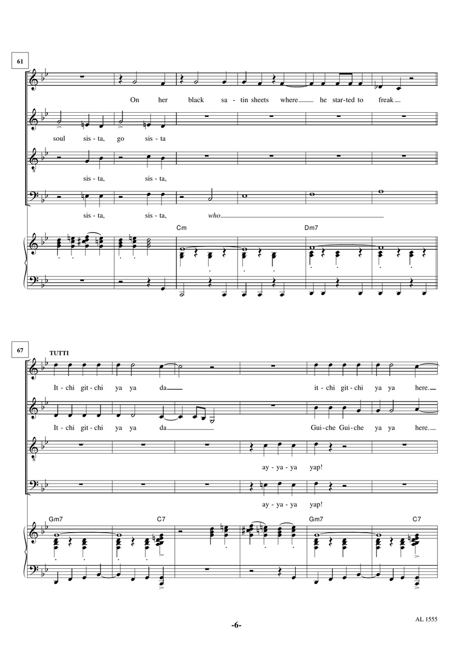 Voulez Vous Coucher Avec Moi Ce Soir 4-Part scores gallery preview page 6