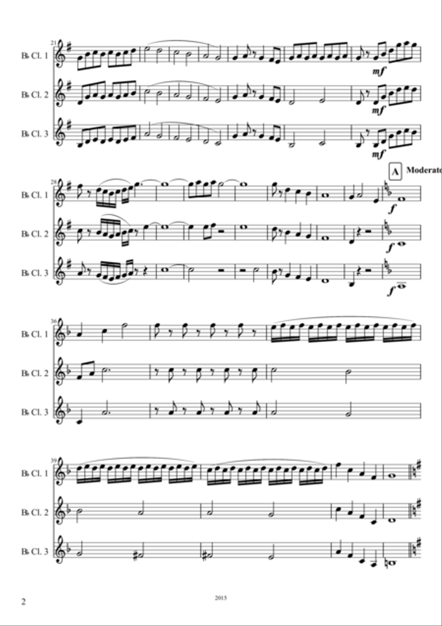 Clarinet Trio in F Major Clarinet Trio scores gallery preview page 2