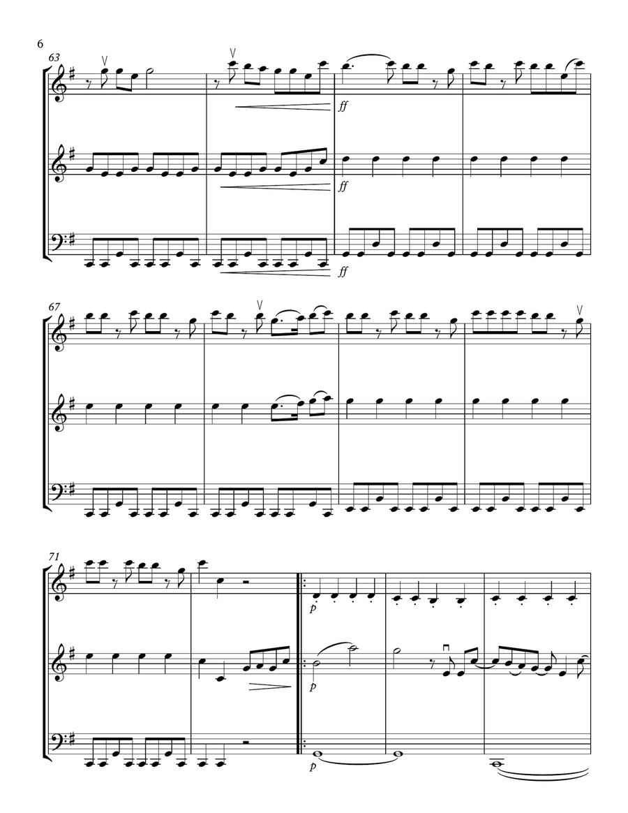 I Gotta Feeling String Trio scores gallery preview page 6