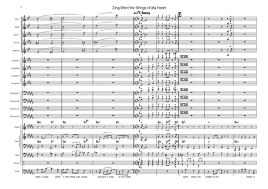 Zing! Went The Strings Of My Heart Big Band scores gallery preview page 3