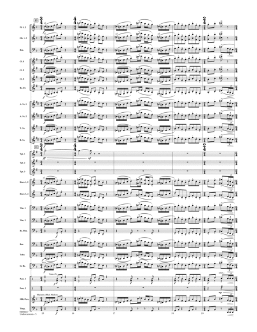 Undercurrents - Conductor Score (Full Score) Concert Band scores gallery preview page 5