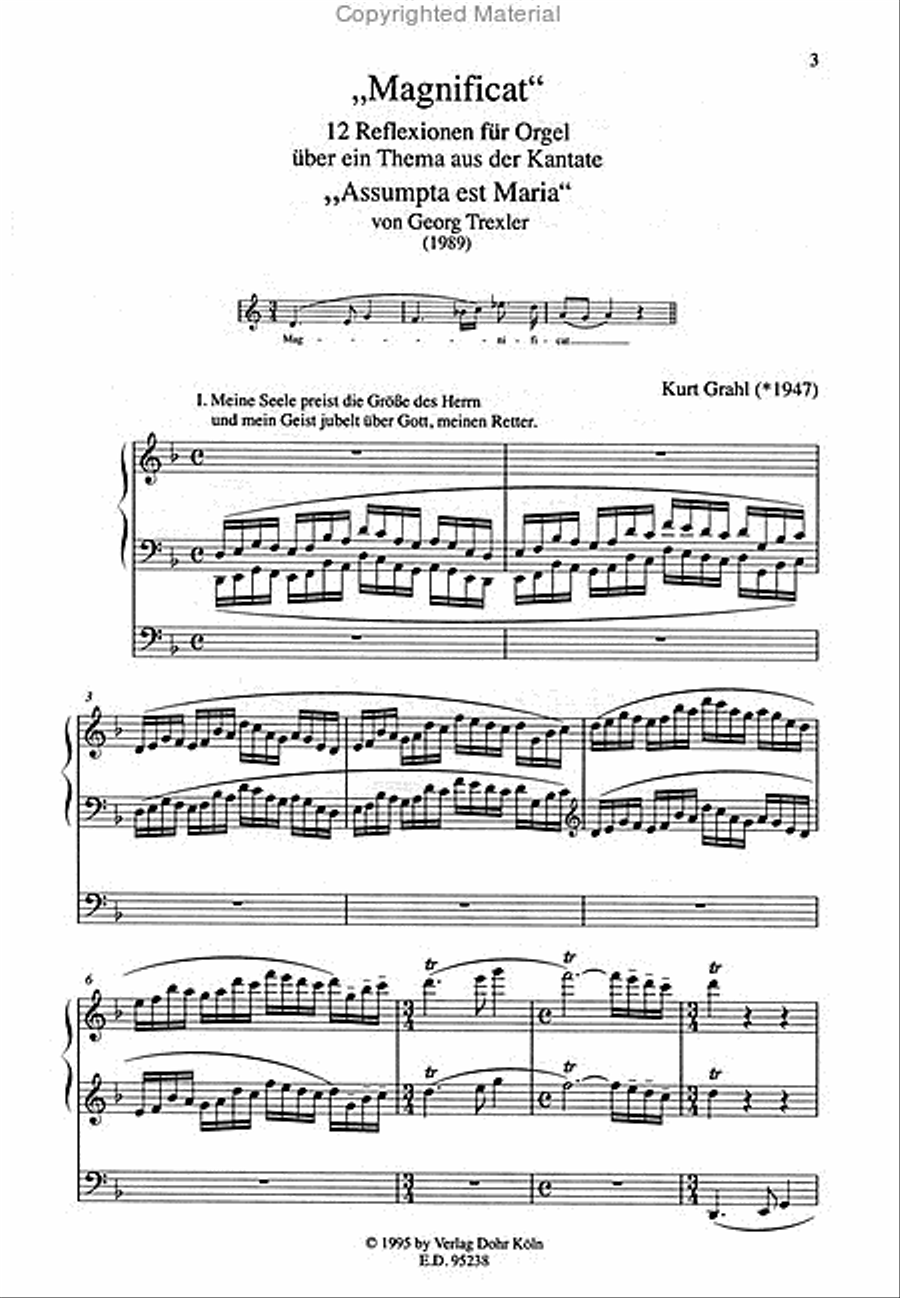 Magnificat (1989) -Zwölf Reflexionen über ein Thema aus der Kantate 