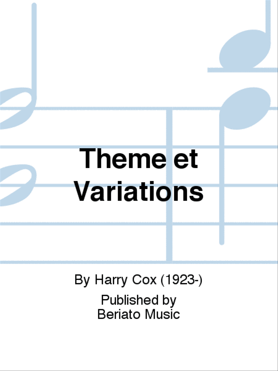 Thème et Variations Horn scores gallery preview page 1