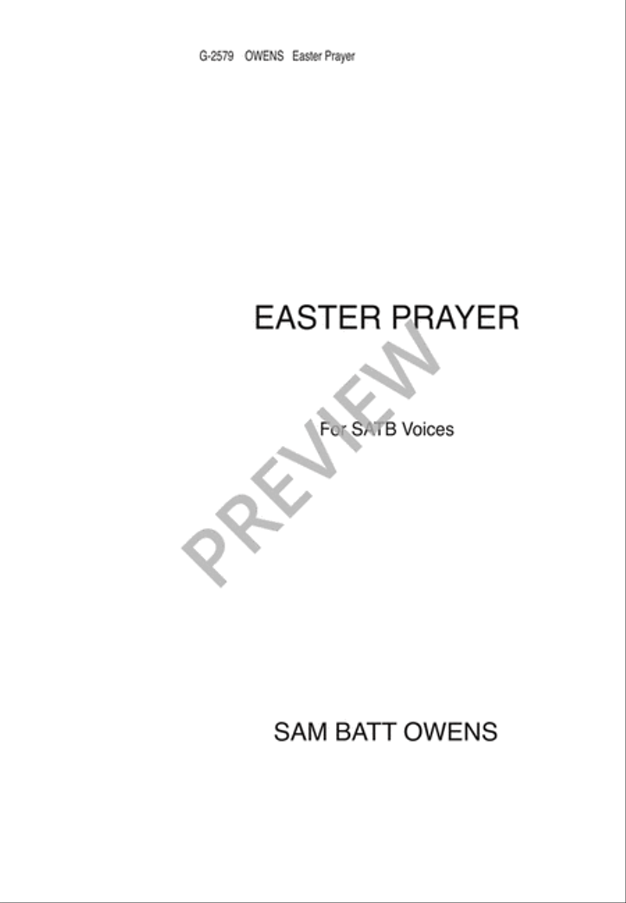 Easter Prayer 4-Part scores gallery preview page 2