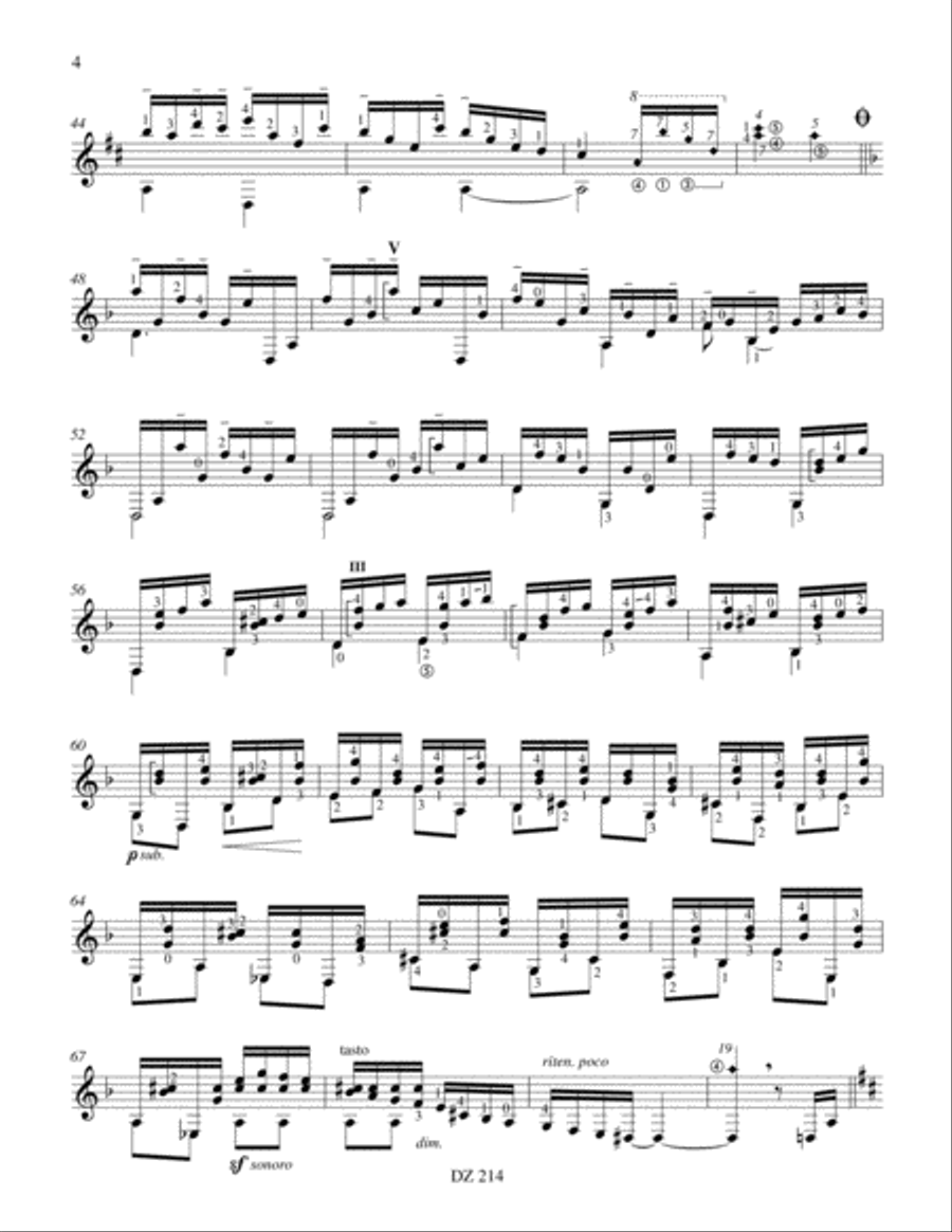 Sonatine champignonne Classical Guitar scores gallery preview page 4