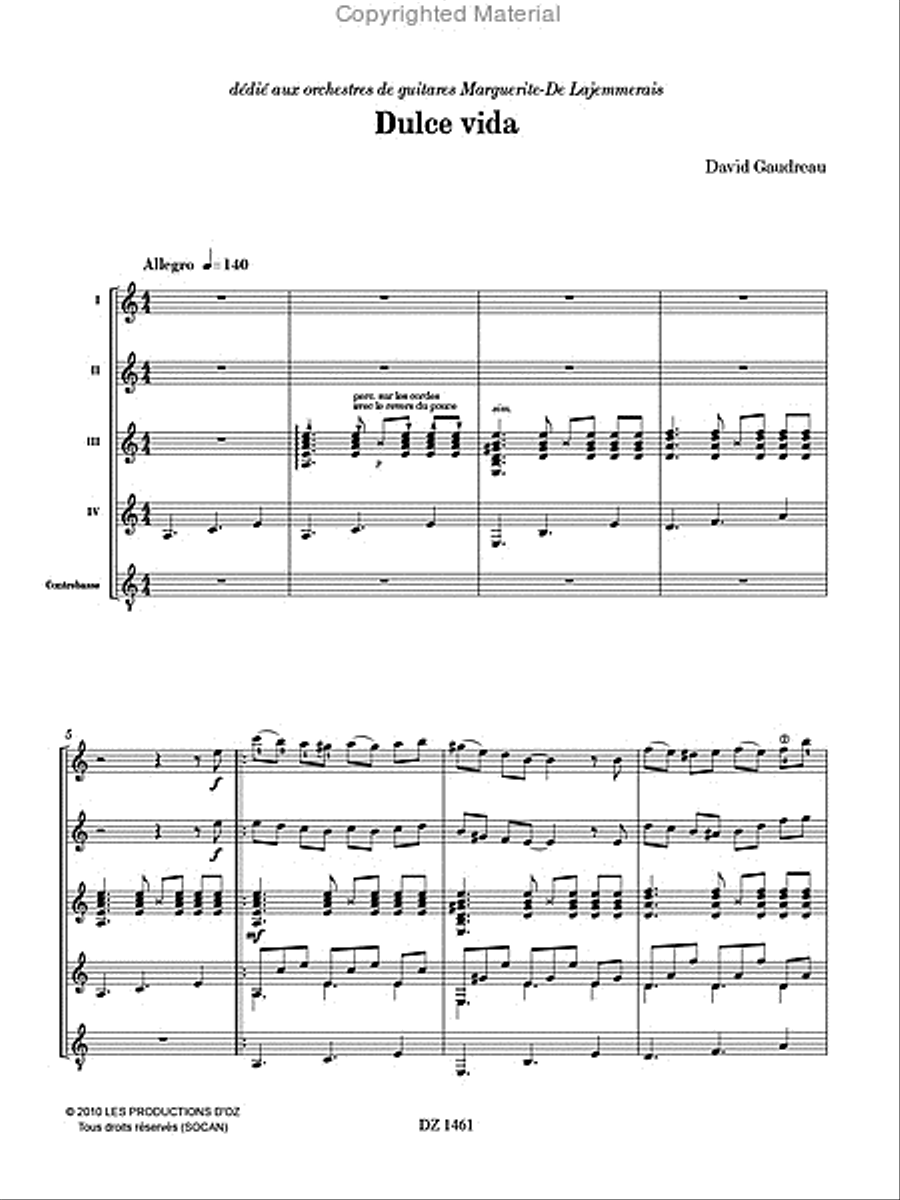 Dulce vida Dulce vida Guitar Ensemble scores gallery preview page 2