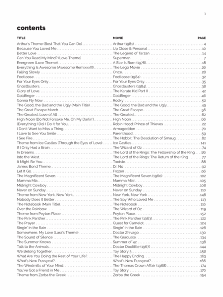 Alfred's Easy Piano Songs -- Movie Hits Piano, Vocal, Guitar scores gallery preview page 4