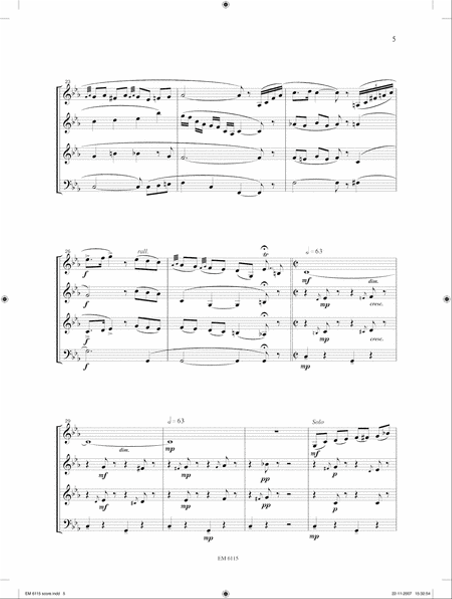 Jiddische Sjlimmert for Clarinet Quartet Clarinet Quartet scores gallery preview page 4